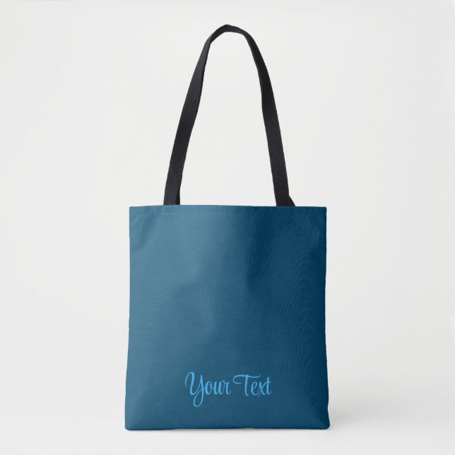 Tote Bag Modèle moderne Ocean Blue Typographie (Devant)