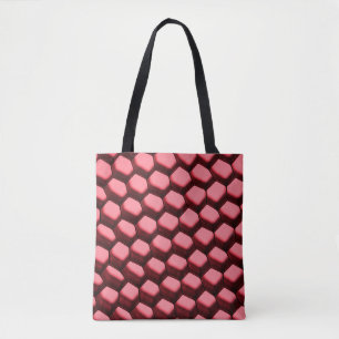 Tote Bag Modèle nid d'abeille rouge sur une fourre-tout
