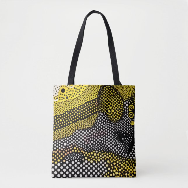 Tote Bag Modern Abstract Dot Pattern  (Devant)