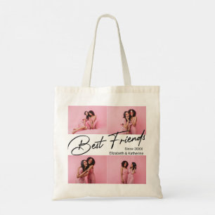 Tote Bag Modern Best Friends 4 Photo Collage Cadeau
