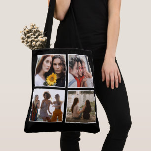 Tote Bag Modern Best Friends Forever Photo Collage Bestie