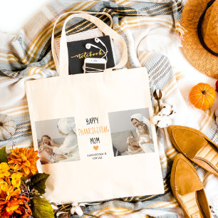 Tote Bag Modern Collage Photo Bon thanksgiving Maman