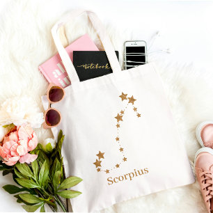 Tote Bag Modern Zodiac Sign Gold Scorpius   Element Water 