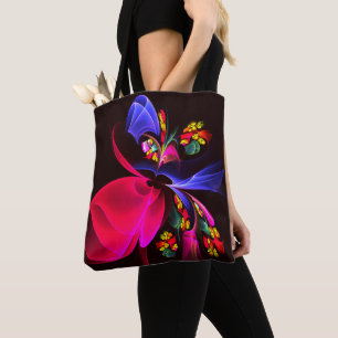 Tote Bag Moderne coloré Floral Abstrait Art Motif #06