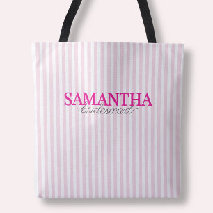 Tote Bag Moderne Demoiselle d'Honneur Personnalisée avec Éc