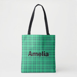 Tote Bag Moderne élégant coche verte