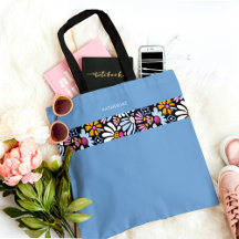 Moderne Élégant Motif Floral Bleu Tendance