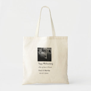 Tote Bag Moderne heureux 40e anniversaire ajouter nom date 