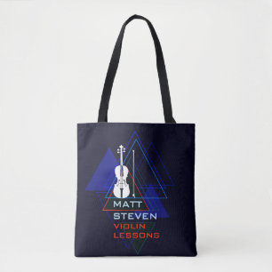 Tote Bag Moderne & Masculine Marine Blue Music Concepteur d