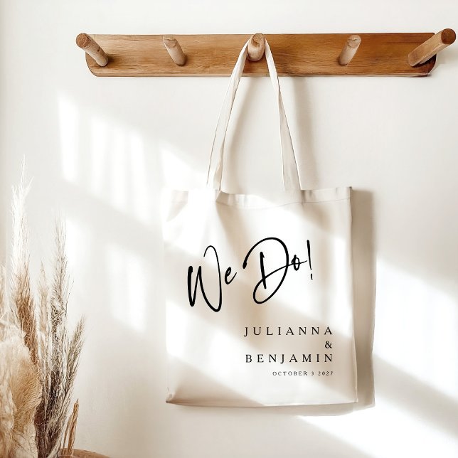 Tote Bag Moderne Nous Faisons Un Mariage Personnalisé Éléga (Créateur téléchargé)