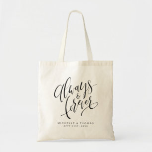 Tote Bag Moderne Simple Toujours Et Éternellement Script