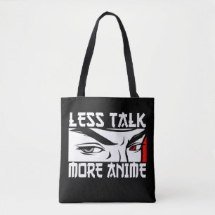 Tote Bag Moins de bla-bla plus d'anime - Anime drôle