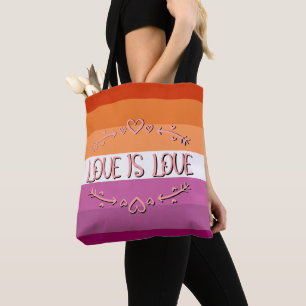 Tote Bag Mois de la fierté lesbienne L'amour est amour