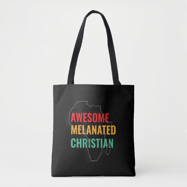 Tote Bag Mois de l'Histoire Noire Awesome Melané chrétien (Devant)
