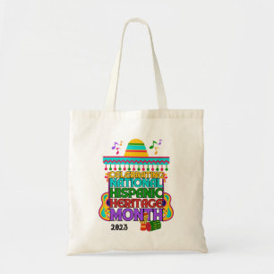 Tote Bag MOIS DU PATRIMOINE HISPANIQUE coloré