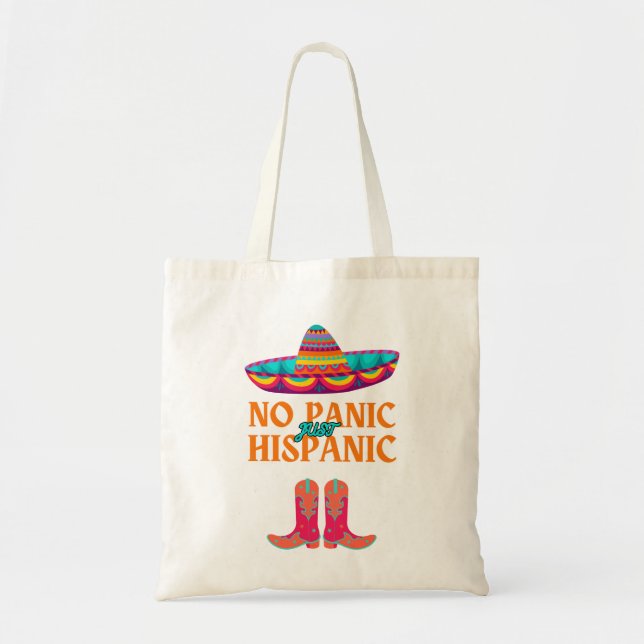 Tote Bag Mois du patrimoine hispanique Pas de panique Hispa (Devant)