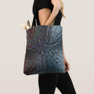 Tote Bag Moisissure bleue virtuelle et rouille sur la mosaï