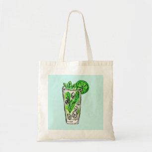 Tote Bag Mojito en bon état en cocktail d'aquarelle d'ét