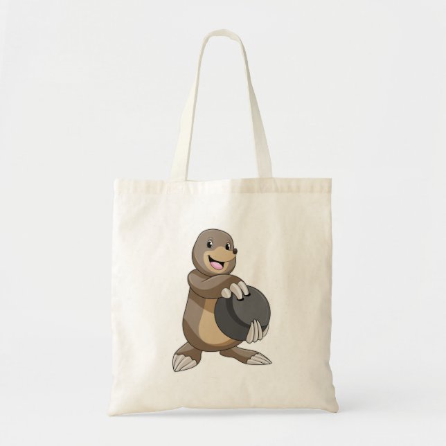 Tote Bag Mole à Bowling avec Bowling balle (Devant)