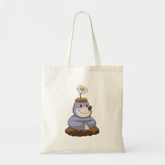 Tote Bag Mole avec Fleur marguerite (Devant)