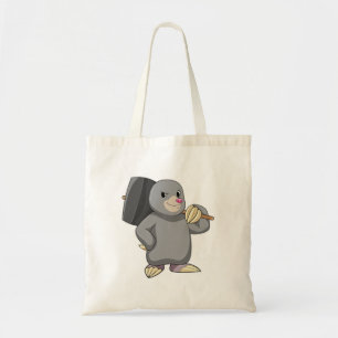 Tote Bag Mole en Handyman avec Hammer