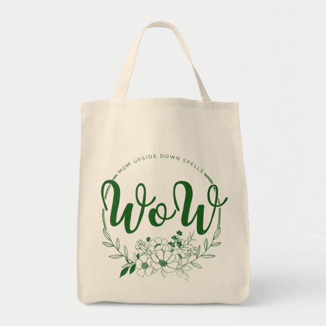 Tote Bag MOM à l'envers sort WOW ! (Devant)