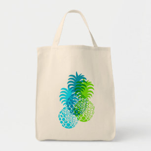 Tote Bag Momona Pineapple Hawaiian Tropical Turq