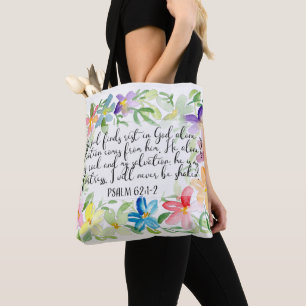 Tote Bag Mon âme trouve le repos en Dieu seule