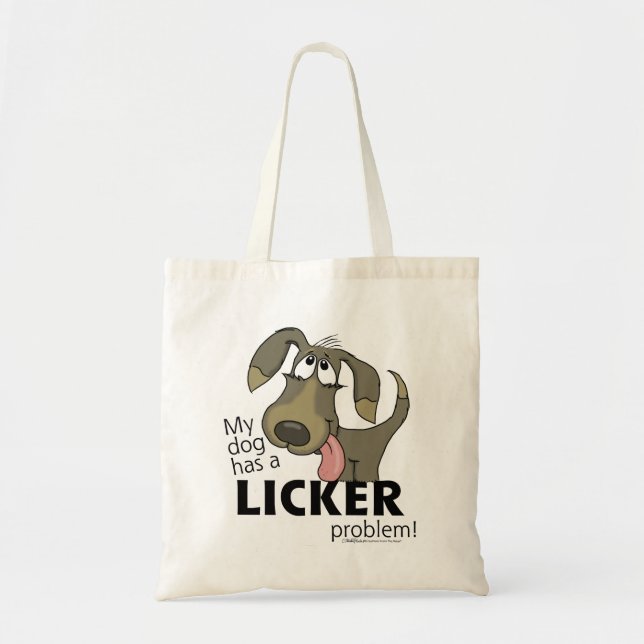 Tote Bag Mon chien a un problème de LICKER! (Devant)