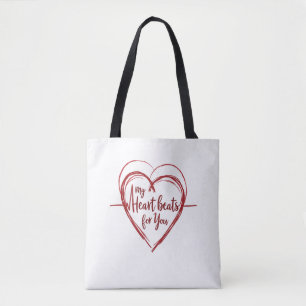 Tote Bag Mon coeur bat pour vous