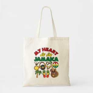 Tote Bag Mon coeur est en Jamaïque