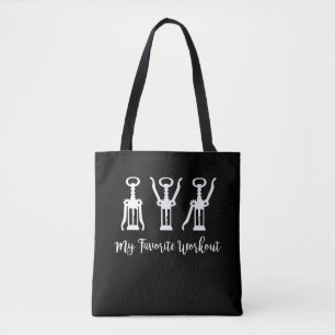 Tote Bag Mon Entraînement préféré Vin Lover Idea Gym