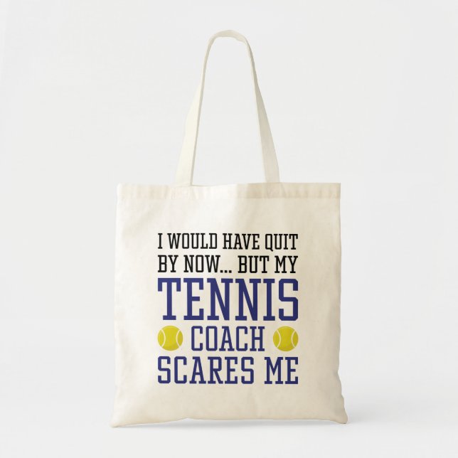 Tote Bag Mon Entraîneur De Tennis Me Fait Peur (Devant)