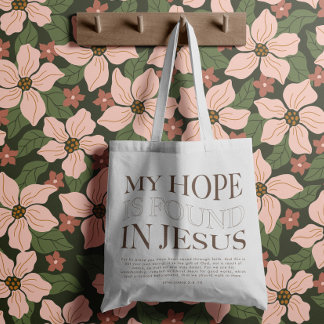 Tote Bag Mon espoir est trouvé | Vêtements esthétiques chré