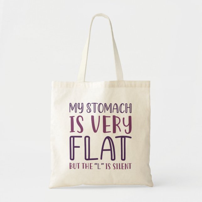 Tote Bag Mon Estomac Est Très Plat (Devant)