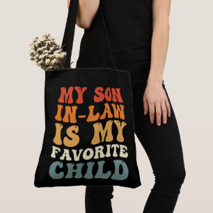 Tote Bag Mon gendre est mon enfant préféré, famille groovy