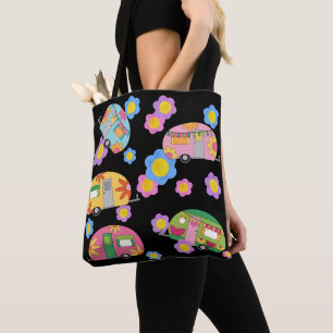 Tote Bag Mon hippie à fleurs
