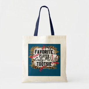 Tote Bag Mon Joueur Favori M'Appelle Tootsie Baseball