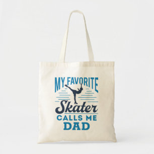 Tote Bag Mon Patinage favori M'Appelle Papa Patinage artist