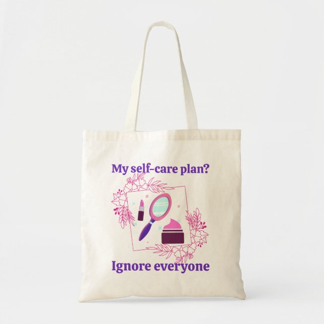 Tote Bag Mon plan d'autosoins ? Ignorer tous (Devant)