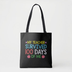 Tote Bag Mon professeur a survécu au 100ème jour de mon éco