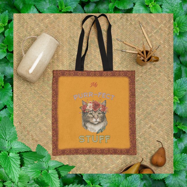 Tote Bag Mon truc de purr-fect (Créateur téléchargé)
