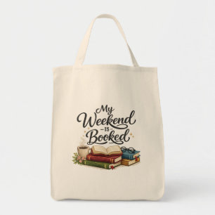 Tote Bag Mon week-end est tout réservé drôle de livre 