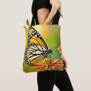 Tote Bag Monarch Butterfly Sip Design