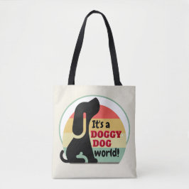 Tote Bag Monde vintage de chiens de chiens