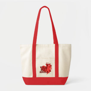 Tote Bag Mondes meilleur Abuela personnalisé