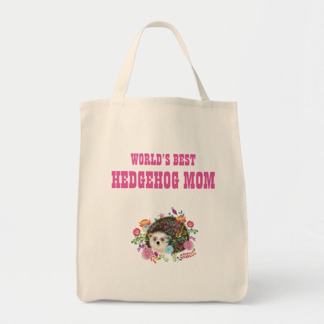 Tote Bag Mondes Meilleur Hérisson Maman Meilleure Secourt d (Devant)