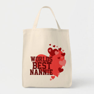 Tote Bag Mondes meilleur Nannie personnalisé