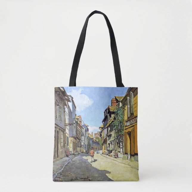 Tote Bag Monet - La Rue Bavolle à Honfleur (Devant)