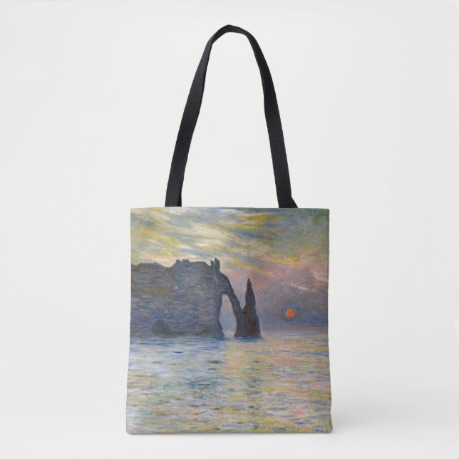 Tote Bag Monet - Le Manneport, Falaise à Etretat, coucher d (Devant)